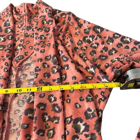 Comfort Code By Cuddl Duds Sz S Multicolor Animal Print Open Front Cardigan EUC - Picture 3 of 11